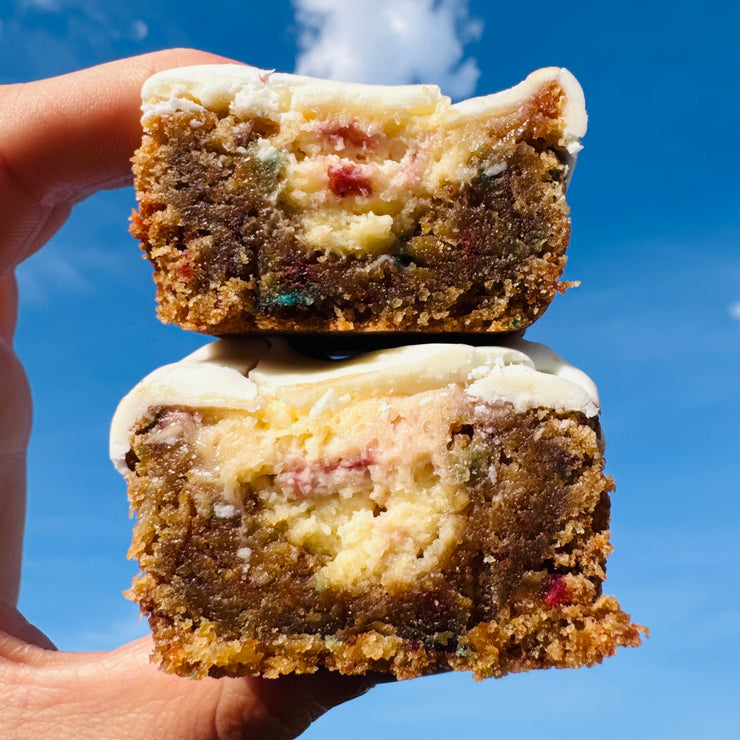 The Peanut Butter Pretzel Strawberry Cheesecake Cookie Bar